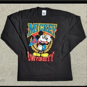 Vintage 90s Mickey Mouse University Disney Crewneck Sweatshirt Made in USA L